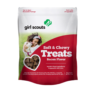 NutriSource Girl Scout Soft & Chewy Bacon Dog Treats nutrisource, nutri source, soft and chewy, soft & chewy, bacon, dog treats, girl scout